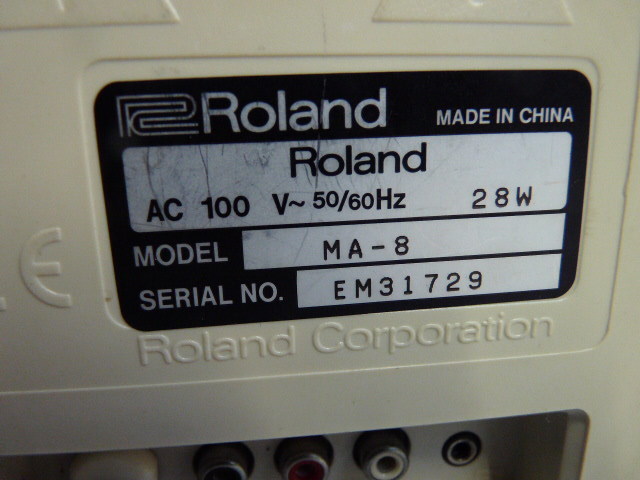 動作品◆Roland MA-8 アンプ内蔵スピーカー モニタースピーカー　ローランド オーディオ機器 スピーカー_画像6