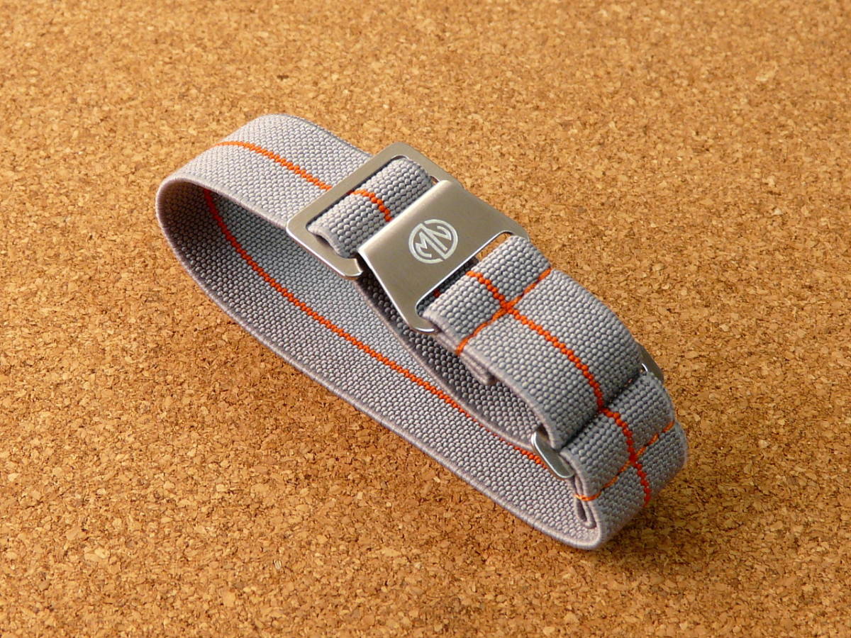 MARINE-NATIONALE／MN-STRAPS！GREY & ORANGE 20MM＋MNストラップ！※ネコポス発送で送料無料！_画像3