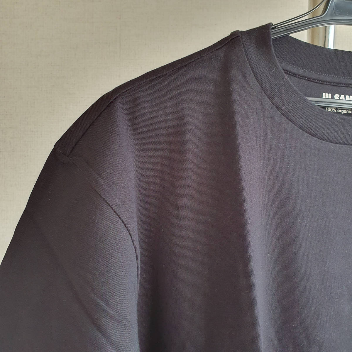 【新品・未使用】Jil Sander ロゴラベル コットンTシャツ 3枚セット　ブラック　J47GC0001J45048　Ｓサイズ_画像3