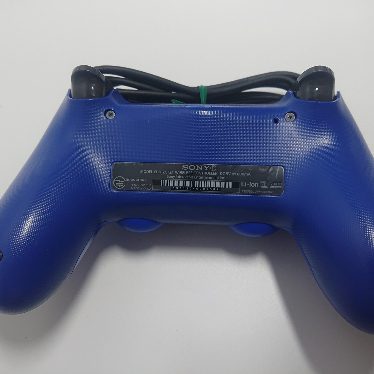 【清掃済み】PS4 純正 コントローラー 後期型 DUALSHOCK4 SONY デュアルショック4 USBケーブル ブルー_画像5