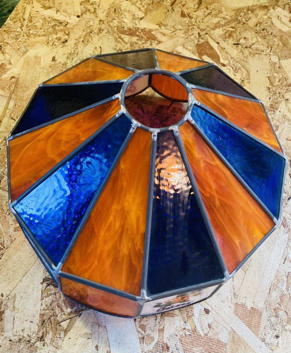 vintage Gators Florida University Tiffany like Stained Glass Desk Lamp Shade◇ビンテージフロリダゲーターズ当時◇NCAA◆◇◆USA古着の画像3