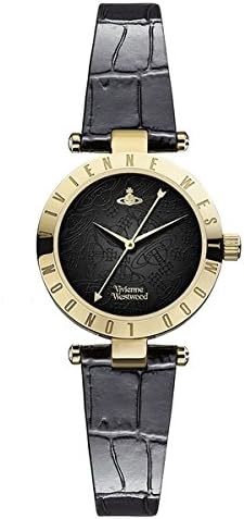 激安　ヴィヴィアン ウエストウッド 時計 レディース 腕時計 タイムマシン ゴールド ブラック クロコ レザー VV092BKBK 誕生日プレゼント