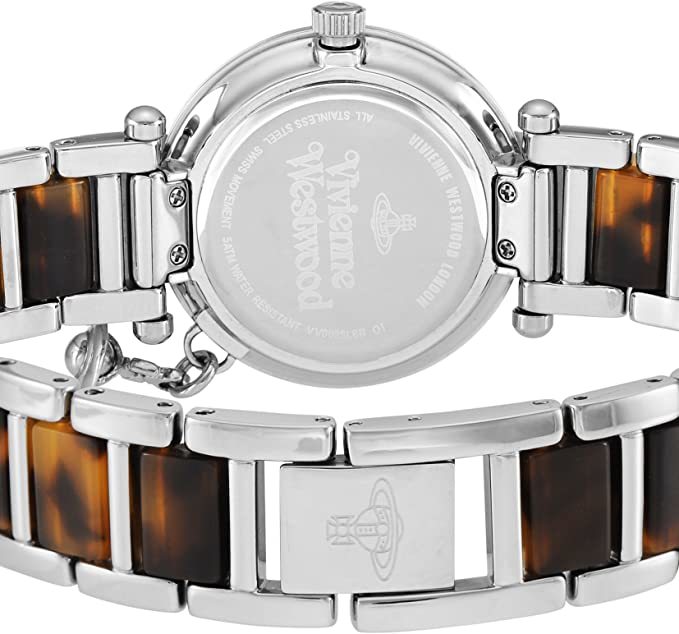 激安 ヴィヴィアン ウエストウッド 時計 レディース 腕時計 オーブチャーム シルバー ステンレス アセテート VV006SLBR 誕生日プレゼントの画像2