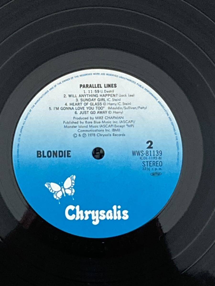 帯付 Blondie Parallel Lines ブロンディ 恋の平行線 LP レコード_画像9