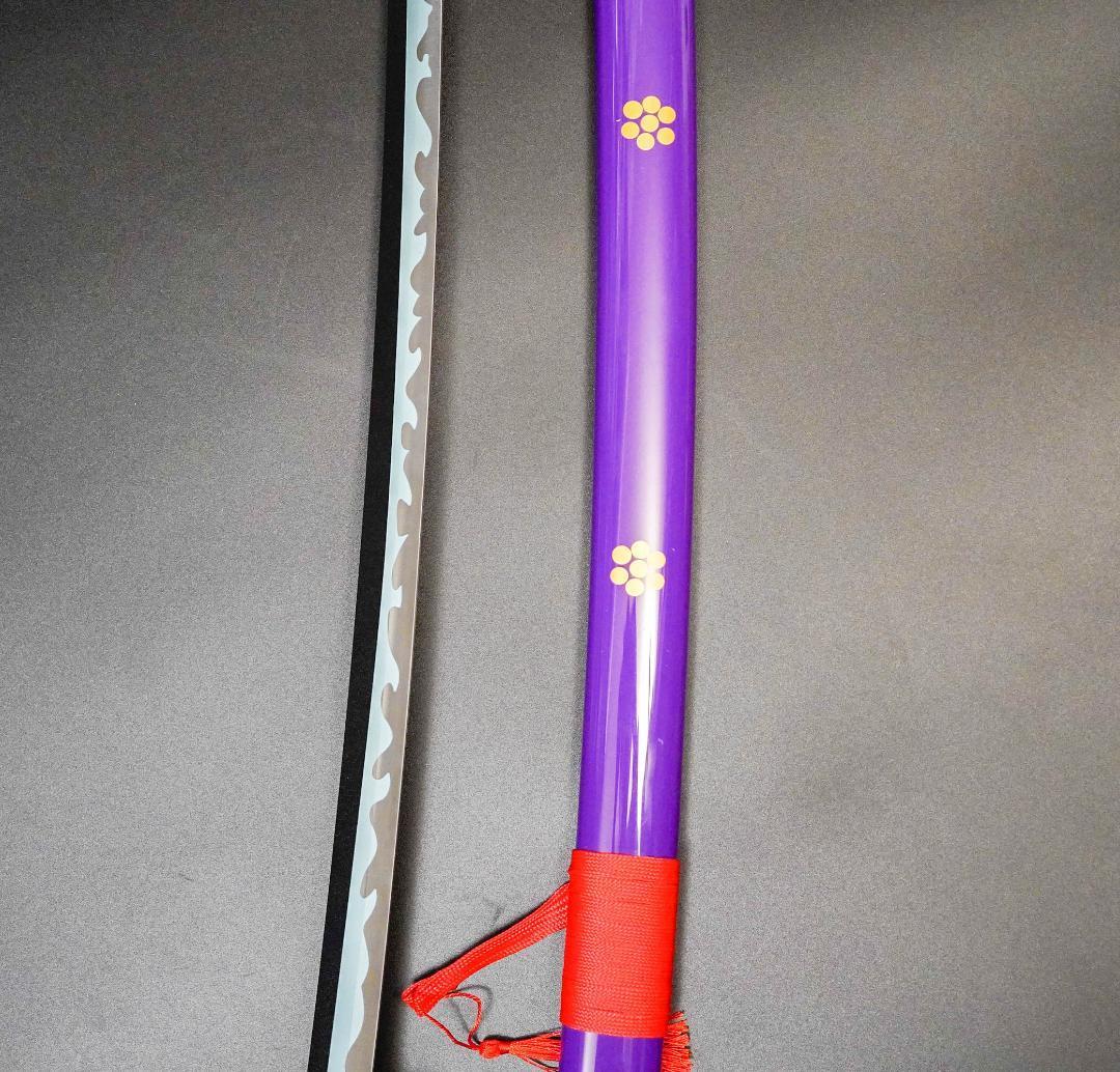閻魔 ゾロ ワンピース 刀 コスプレ 黒紫 金属製 実寸大100cm 閻魔 ゾロ ワンピース 刀 コスプレ 黒紫 金属製 実寸大100cm