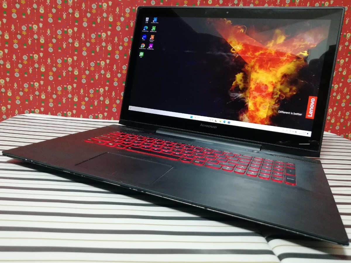 ゲーミングノートPC【17.3インチFULLHD 最上級Core i7★メモリ16GB+爆速新品SSD512GB】Lenovo Y70-70 Win11+Office/GTX960M/Wi-Fi/充電器_画像1