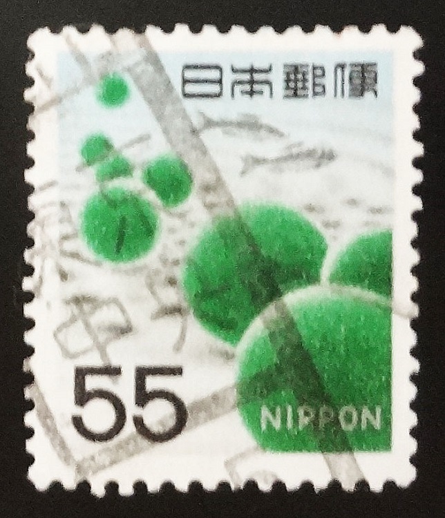 chkt171　使用済み切手　動植物国宝図案切手　まりも　ローラー印　東京中央_画像1