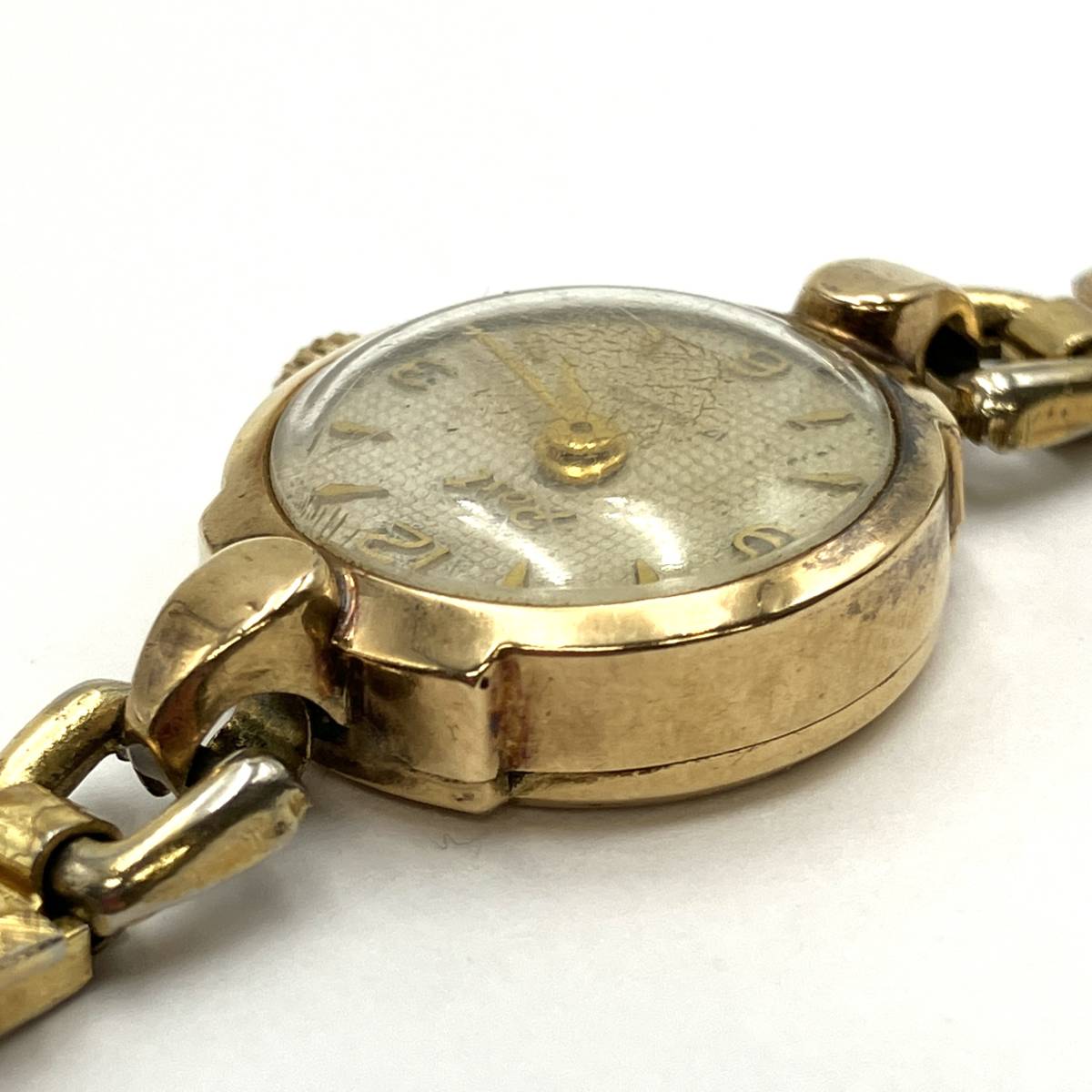 ジャンク『POST 17JEWELS K18 0.750 腕時計』ゴールド 金 17石 手巻き 動作確認済み 現状品 D-4108_画像9