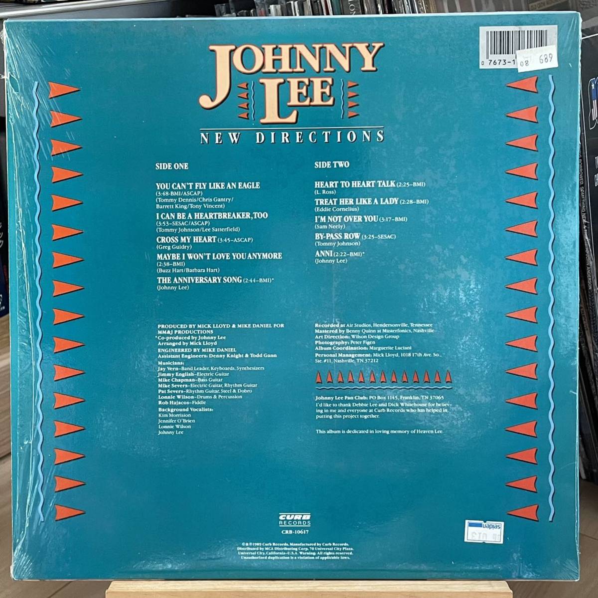 【US盤Org.レア89年作】Johnny Lee New Directions (1989) Curb Records CRB-10617_画像2