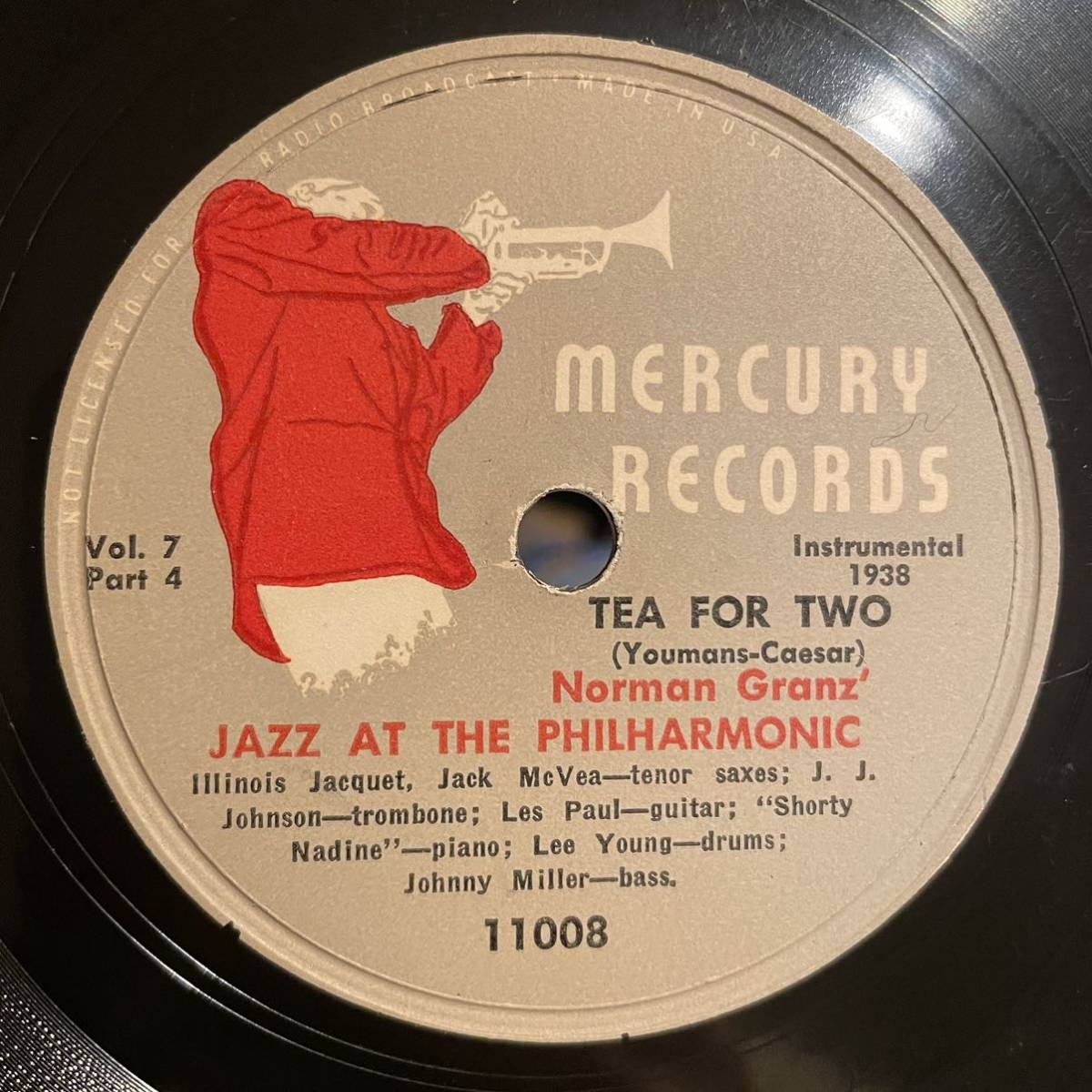 【SP盤3枚組セット】 Norman Granz' Jazz At The Philharmonic 7 (1947) Mercury Illinois Jacquet, Les Paul J.J. Johnson,Shorty Sherock_画像10