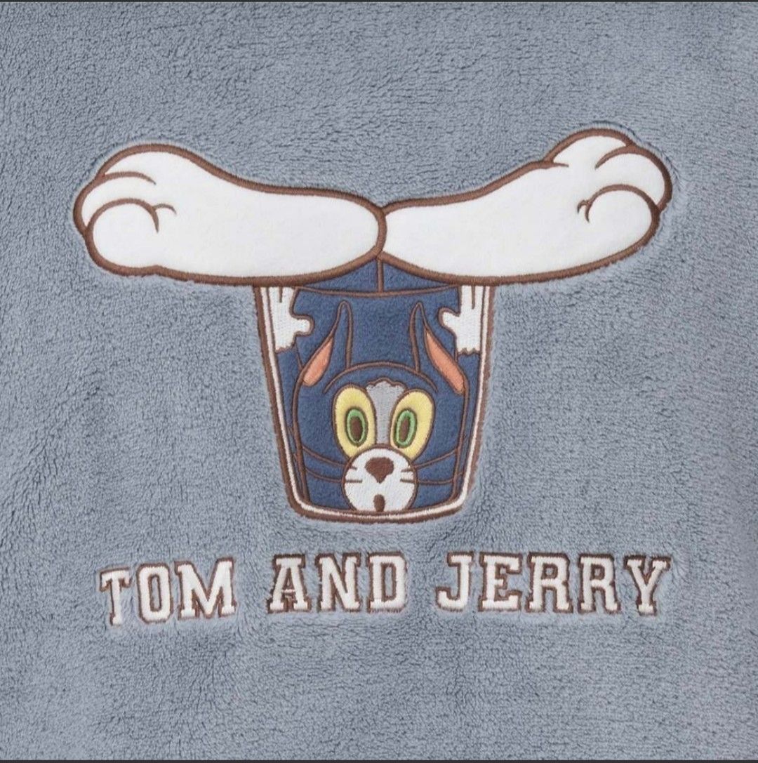 GU トムとジェリー マシュマロフィール ラウンジセット L もこもこ ルームウェア あったか 部屋着 パジャマ 猫 セットアップ
