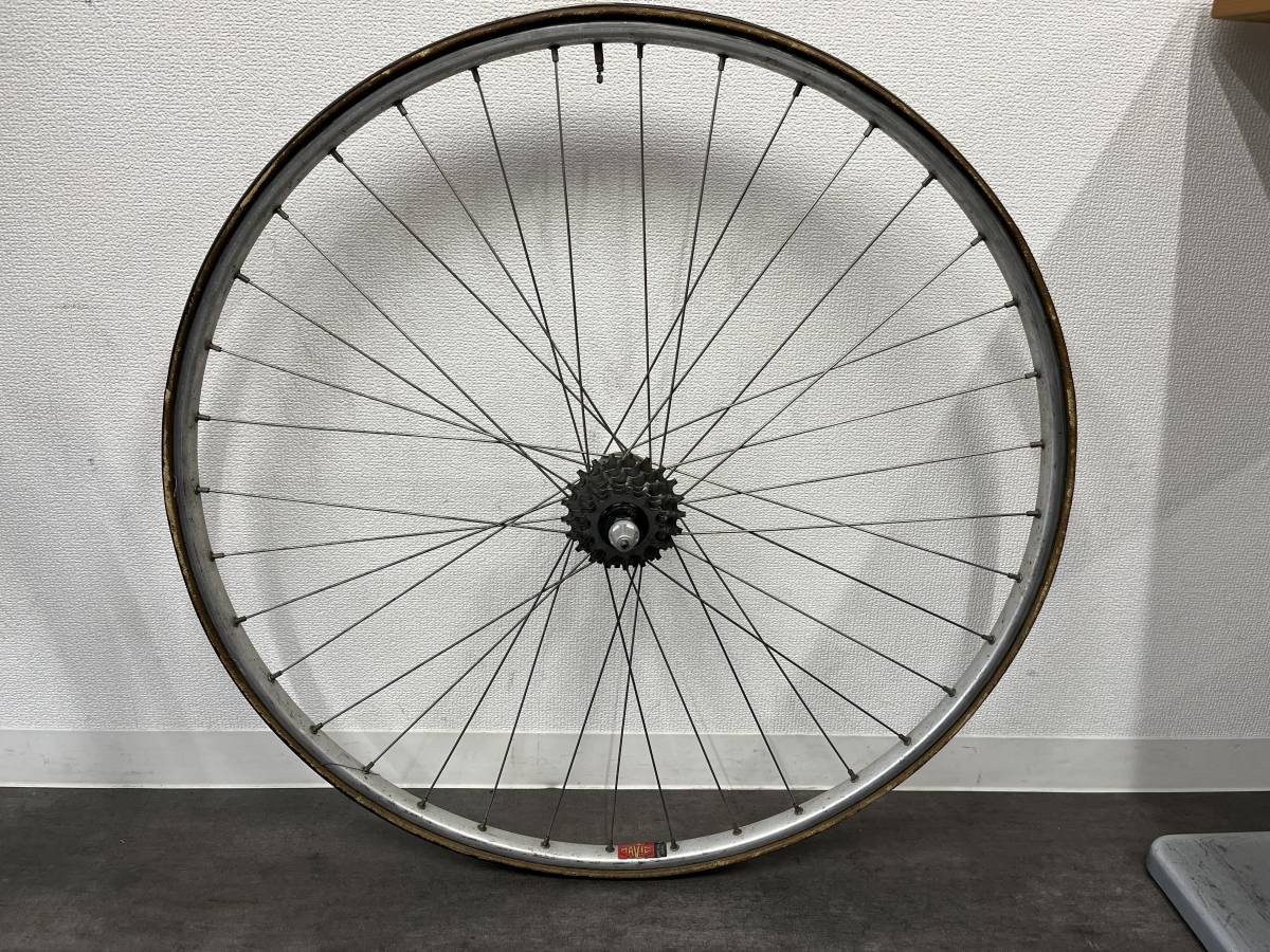 【希少 6S】MAVIC 700C リアホイール 36Hチューブラ 6S(13-21T) クイック付 ハブ:SHIMANO