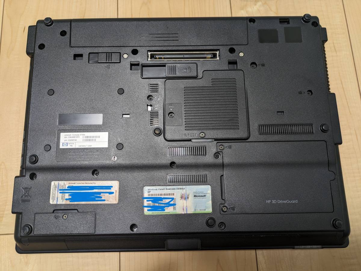 HP ノートPC　6730b Intel core2 duo P8400 メモリ 2GB DVD マルチドライブ WIN7　WIN VISTA　XP_画像4