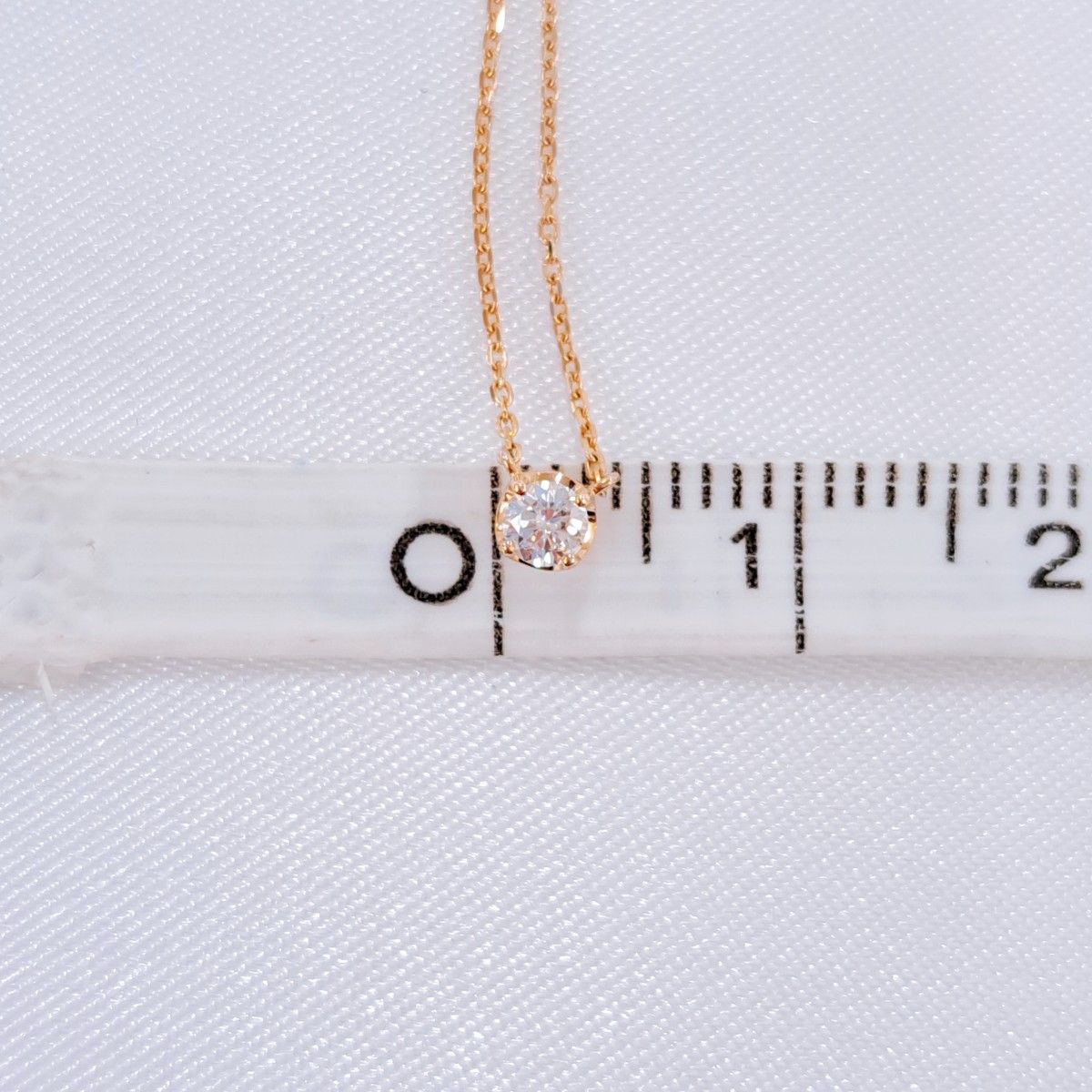 4℃ K10 ダイヤモンド ネックレス ピンクゴールド 一粒ダイヤ 1P 4℃ K10 ダイヤモンド ネックレス ピンクゴールド 一粒ダイヤ 1P