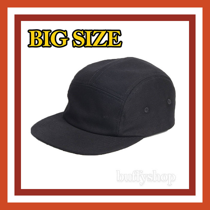 C144 ジェットキャップ　帽子　大きい　大きめ　サイズ　黒　ブラック ZRp(2)