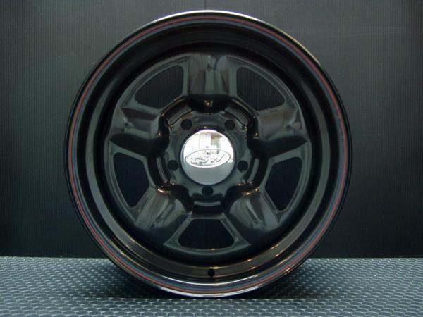 TSW STAR ブラック 15X7J+20 5穴114.3 ナスカー195/80R15 ホイールタイヤ4本セット　_画像2