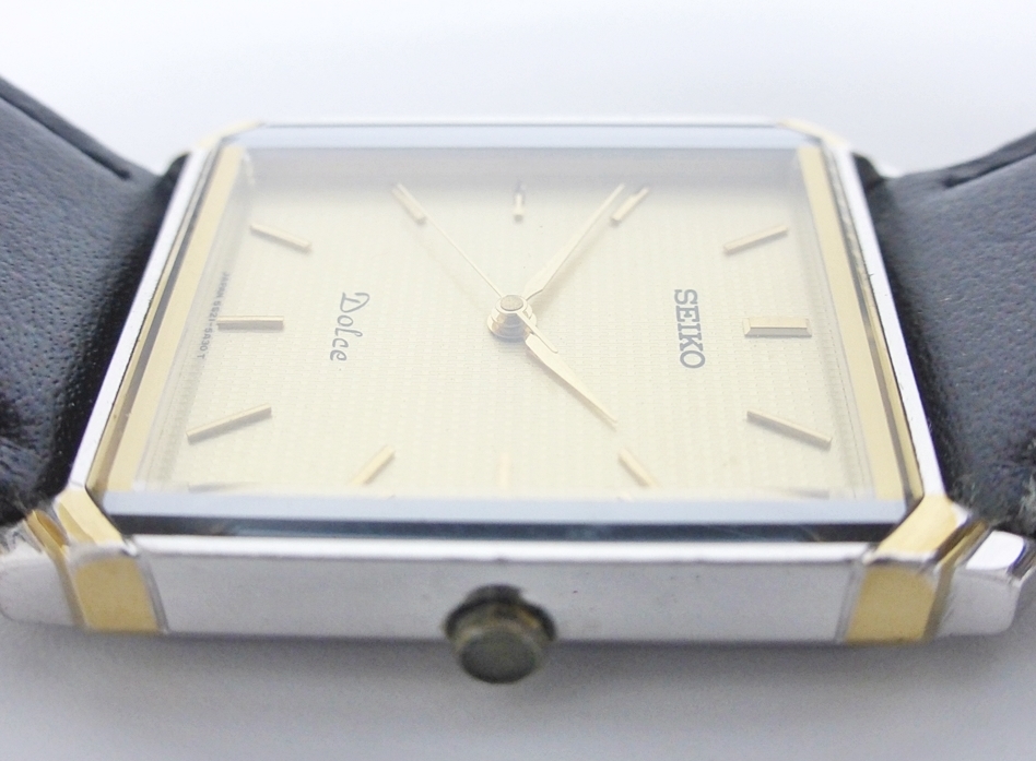 10 30-585098-25 [Y] SEIKO セイコー Dolce ドルチェ 5S21-5A20 クオーツ レディース 腕時計 スクエア型 名30_画像3