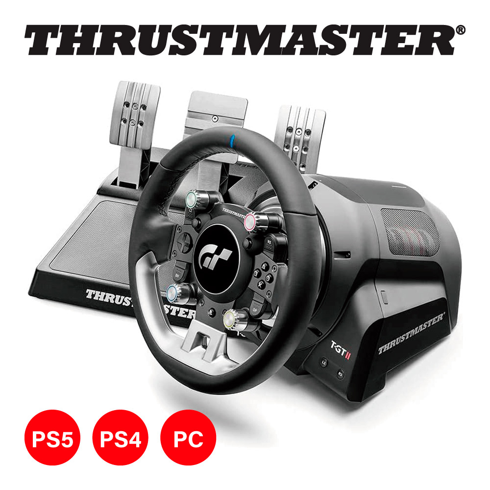 Thrustmaster スラストマスター T-GT II ステアリングコントローラー ハンコン ペダルセット リアルタイムFFB PS5/PS4/PC 1年保証 輸入品