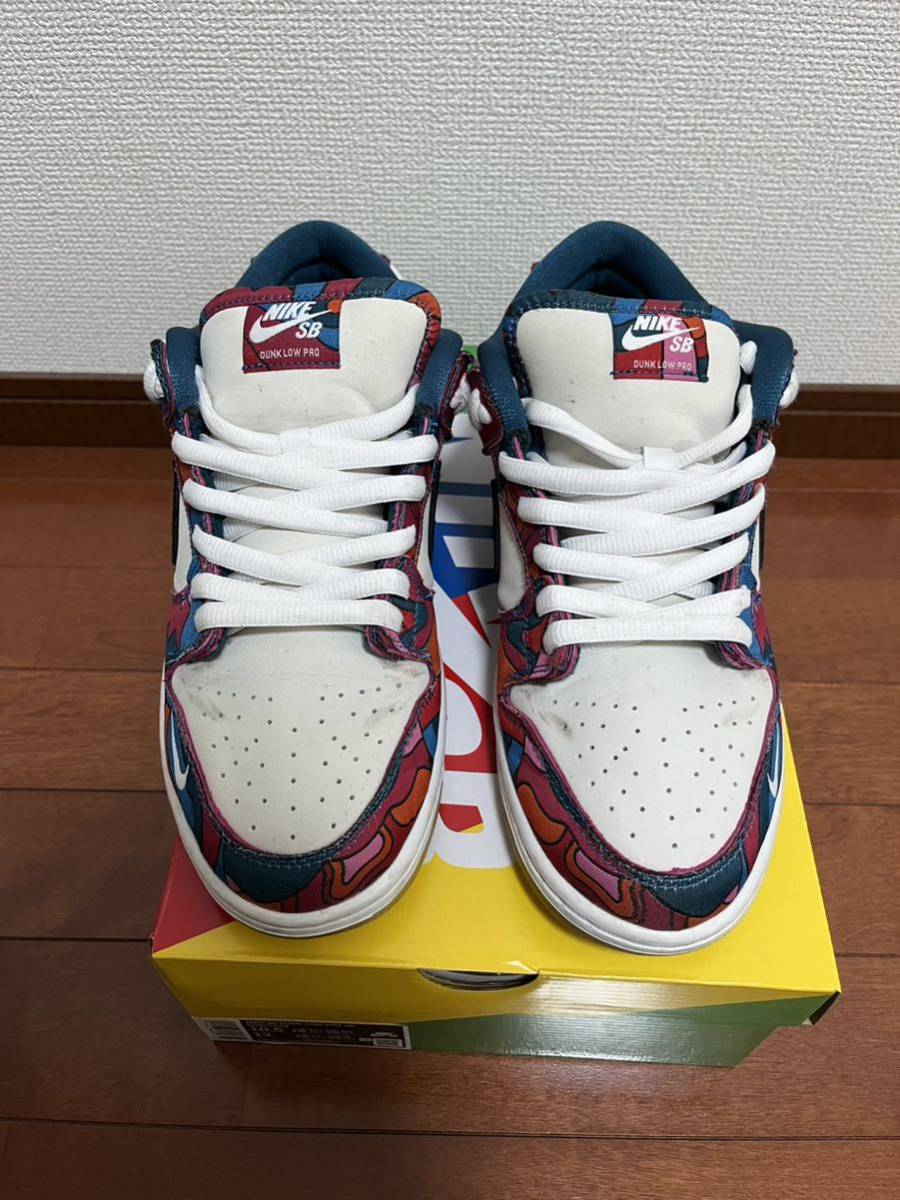 ナイキSB 28.5cm US10 PIET PARRA × NIKE SB DUNK LOW ABSTRACT ART パラ ダンク ロー ユーズド_画像2