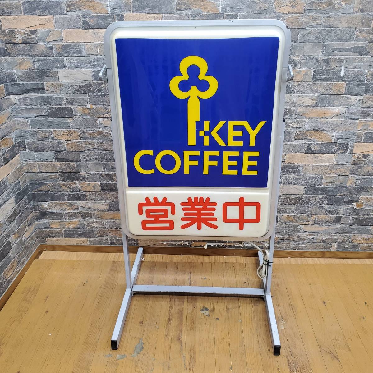 ★☆k084-1 KEY COFFEE 営業中 看板 電光看板 自立看板 喫茶店 広告看板 電光板 カフェ 店舗 飲食店 業務用 ☆★_画像1