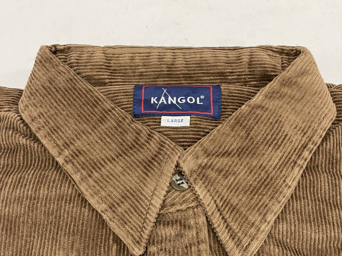 * не использовался товар KANGOL Kangol мужской вельвет рубашка с длинным рукавом tops L Brown зима мужчина мода Th1207*22