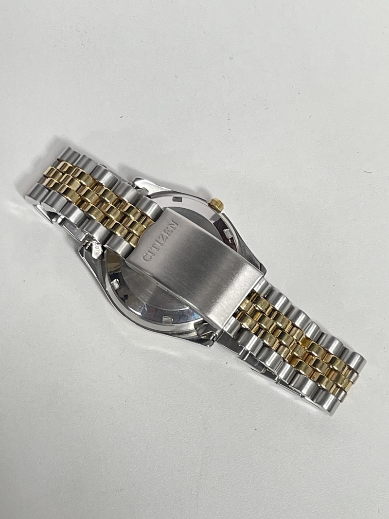 ●コレクター必見 CITIZEN シチズン 腕時計 自動巻き 8200-824385 メンズ 男性 時計 シルバー×ゴールド メンズウォッチ ケース付き tk260_画像6