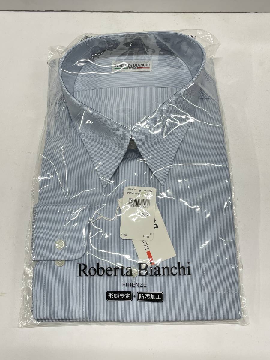 ★未使用品 ROBERTA BIANCHI メンズ Yシャツ ワイシャツ 首回り47 裄丈88 大きいサイズ 男性 ファッション スーツ ビジネス S1209●6 _画像1