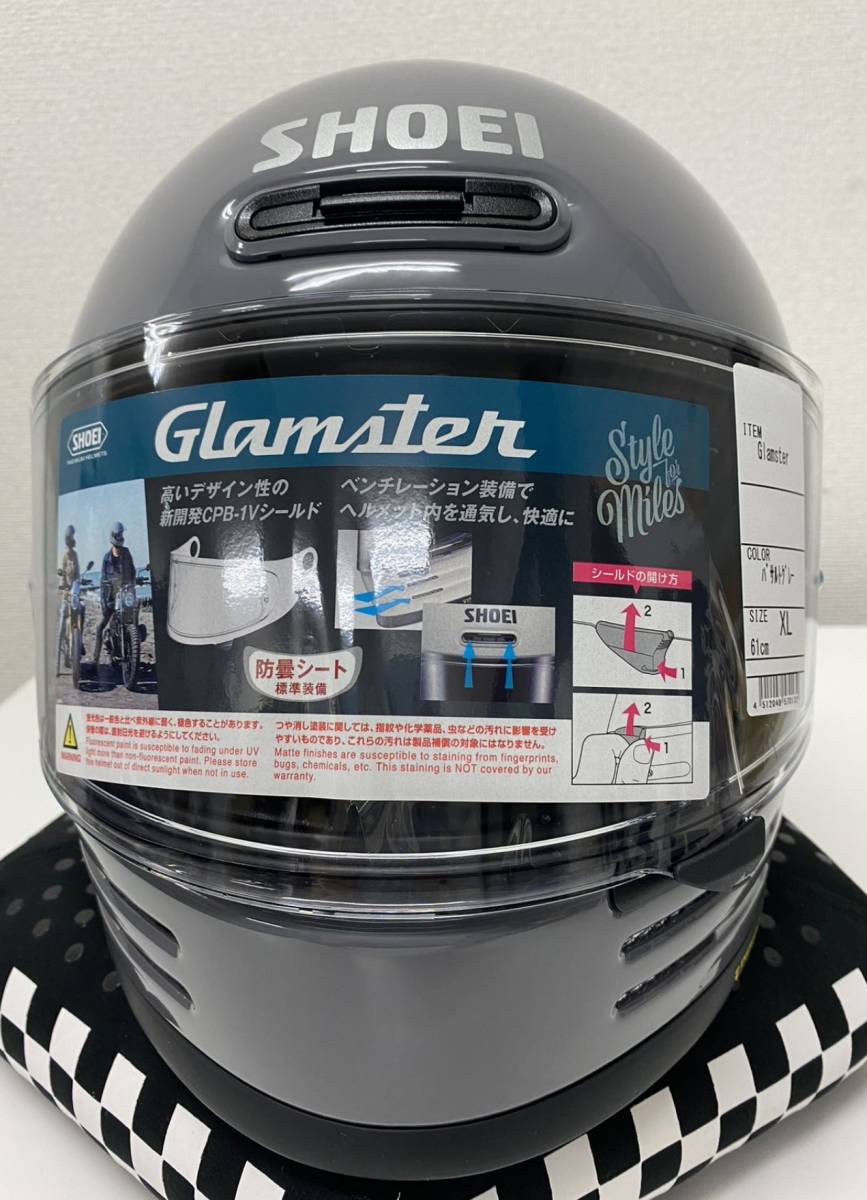 新品未使用shoei Glamster バサルトグレーサイズXL 国内正規品_画像3