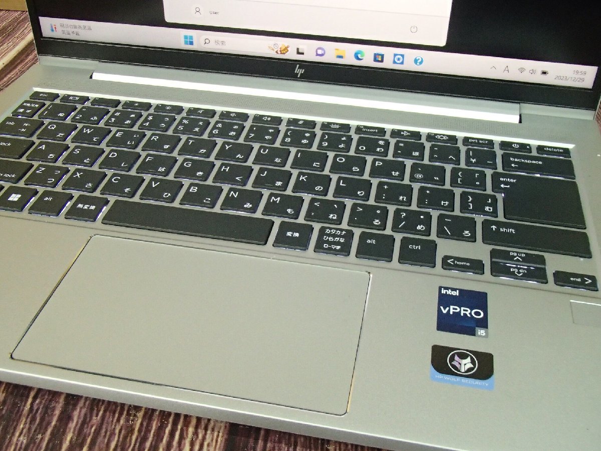 ノートパソコン 14インチ HP EliteBook 640 G9 展示美品 Core i5-1245U メモリ8GB SSD256GB 14型FHD WEBカメラ_画像6