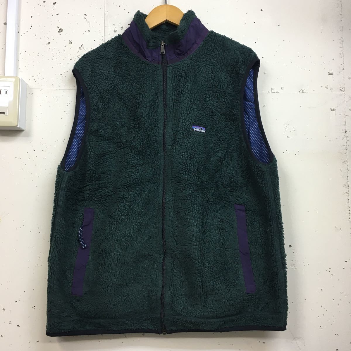 90s 90年代 patagonia パタゴニア P.E.F レトロX ベスト USA製 サイズXL グリーン 緑 アウトドア フリース