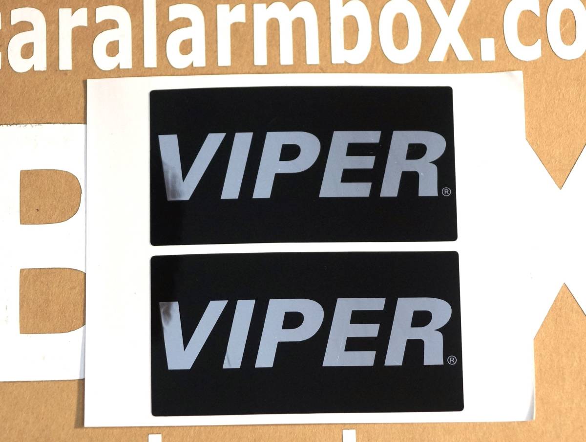 VIPER バイパー USA セキュリティ アラーム ブランド ステッカー 2枚1組 内貼り/外貼り兼用 送料無料 即決 新品 クリフォード ホーネット_画像1