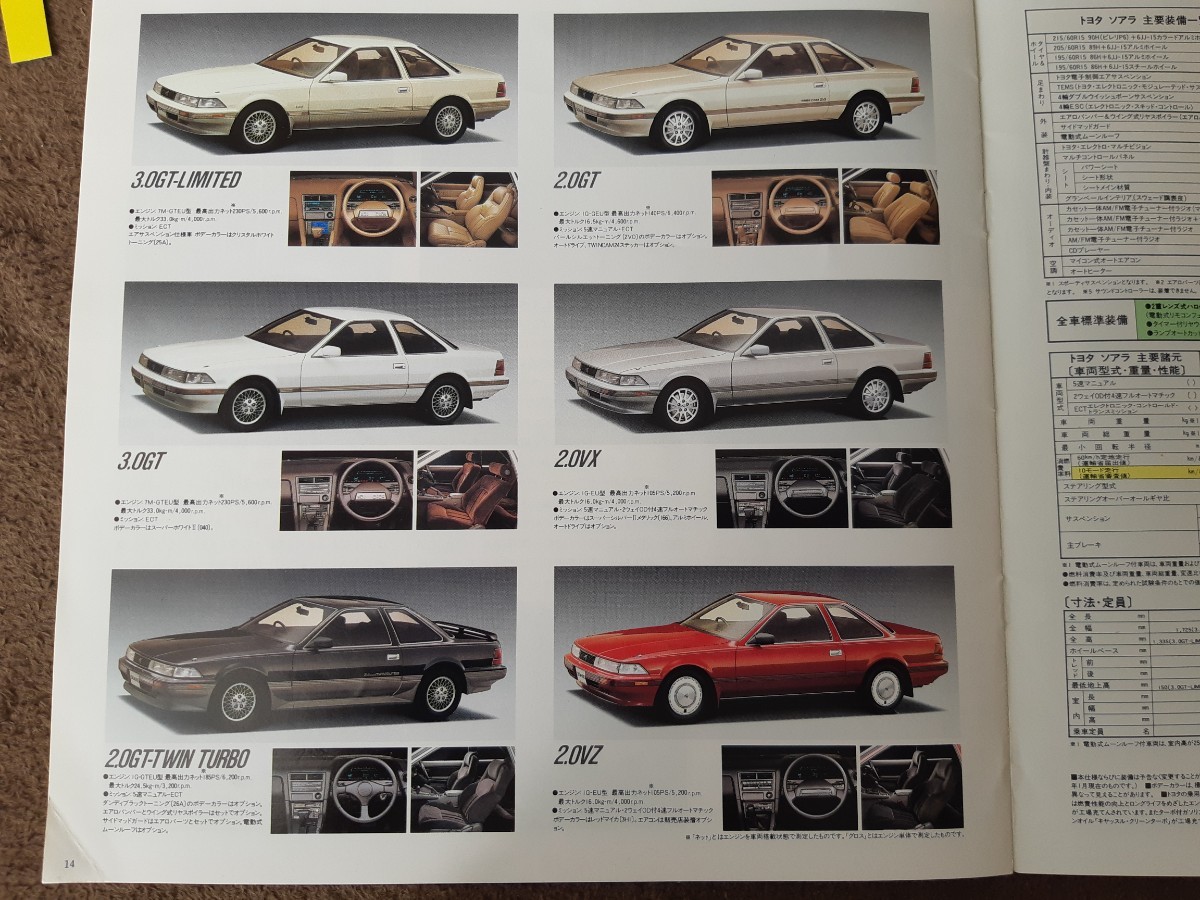 トヨタ　ソアラ　前期型　S61/01 旧車カタログ_画像5