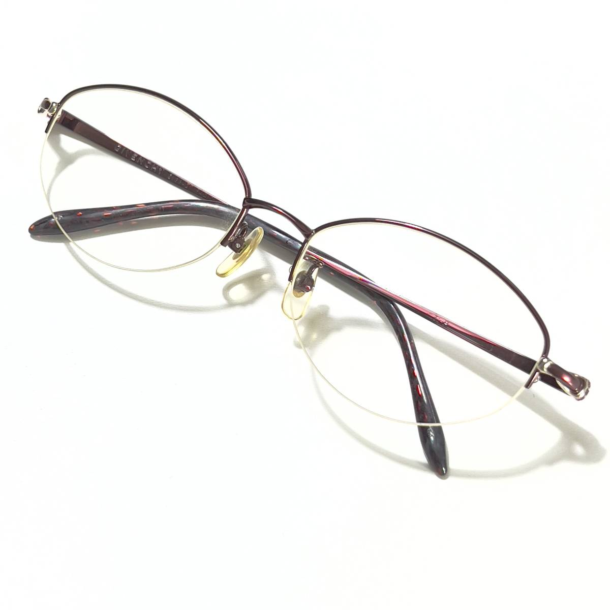 GIVENCHY ジバンシー ハーフリム ナイロール メガネ 眼鏡 GIVENCHY ジバンシー ハーフリム ナイロール メガネ 眼鏡
