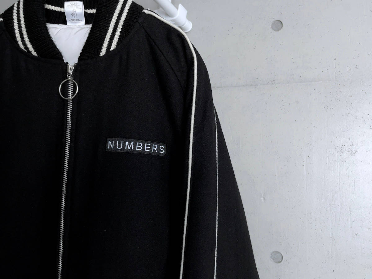 【定価8万円】ロンハーマン RHC × Numbers Edition メルトンウール地 バーシティジャケット XL 黒 RonHerman California スタジャン_画像5