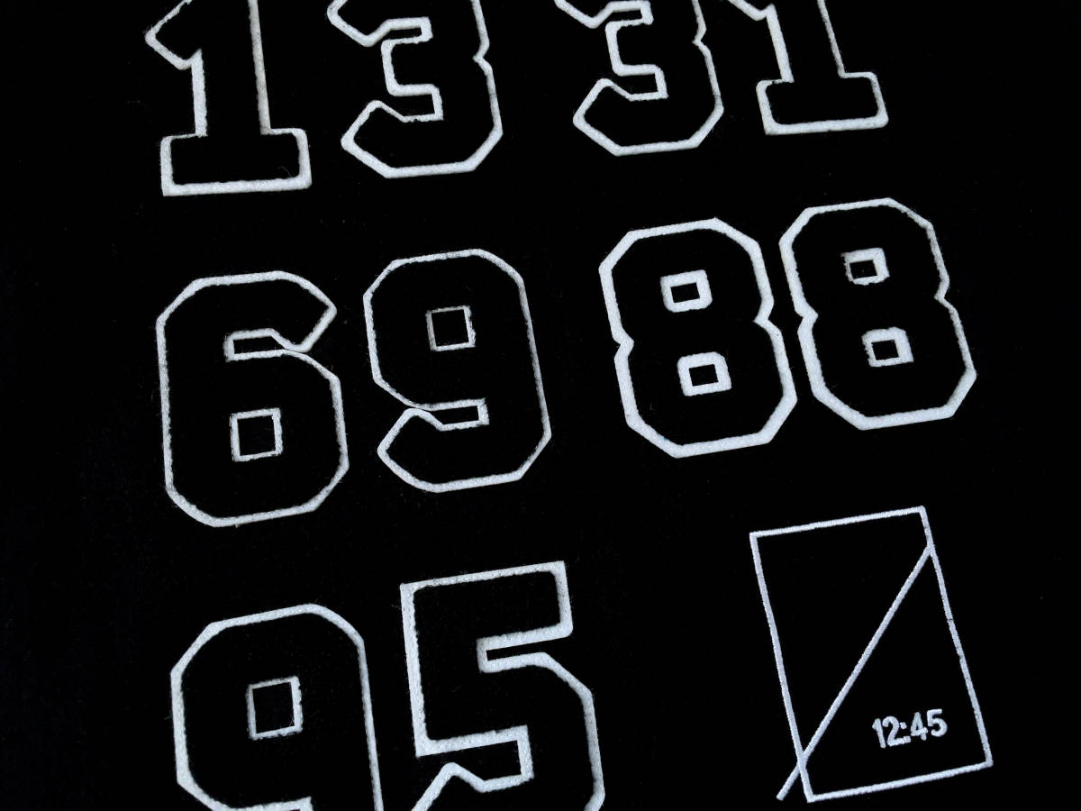 【定価8万円】ロンハーマン RHC × Numbers Edition メルトンウール地 バーシティジャケット XL 黒 RonHerman California スタジャン_画像6