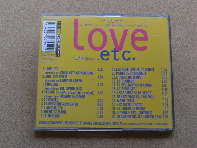 ＊Love etc．／オリジナル・サウンドトラック（724384275525）（輸入盤）の画像3