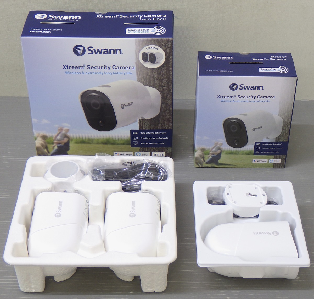 美品 スワン スマホ向け バッテリー内蔵 ワイヤレス カメラ 3個セット Swann Xtreem SWIFI-XTRCM32G3PK-JP 見守り セキュリティ 防犯 used