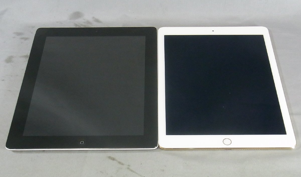 B37717 O-11371 Apple iPad Air2 Wi-Fiモデル MNV72J/A / iPad4 Wi-Fiモデル MD510J/A 2台セット ジャンク_画像1