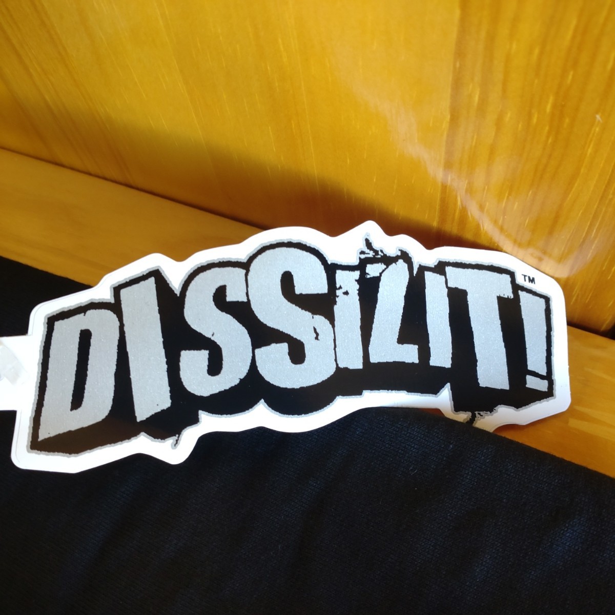 DISSIZIT ！ ディスイズイット ブラック ウエスト ロゴ ロンT ロング Tシャツ サイズ L 出品検索→ GAMSB _画像3
