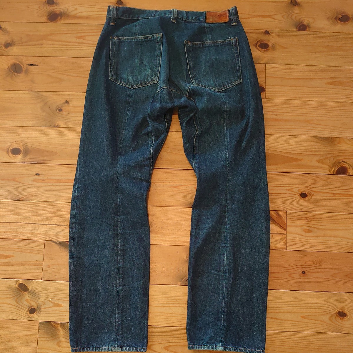 * очень редкий товар первый период SCYE носорог цельный разрезание Denim обезьяна L Denim Beams темно синий индиго голубой сделано в Японии размер 32*