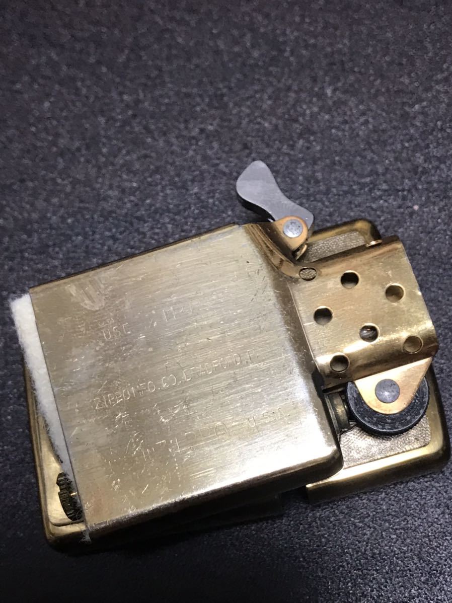 1円〜1円〜激安スタート ZIPPO/ジッポー Barrett Smythe Collection 恐竜 メタルプレート貼り ブラス 93年製 着火未確認 _画像5