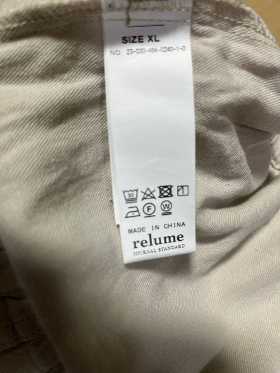 JOURNAL STANDARD relume HOUSE HOLD ハウスホールド コットン リネン ベイカー パンツ パンツ XL 生成 定価8910円_画像8