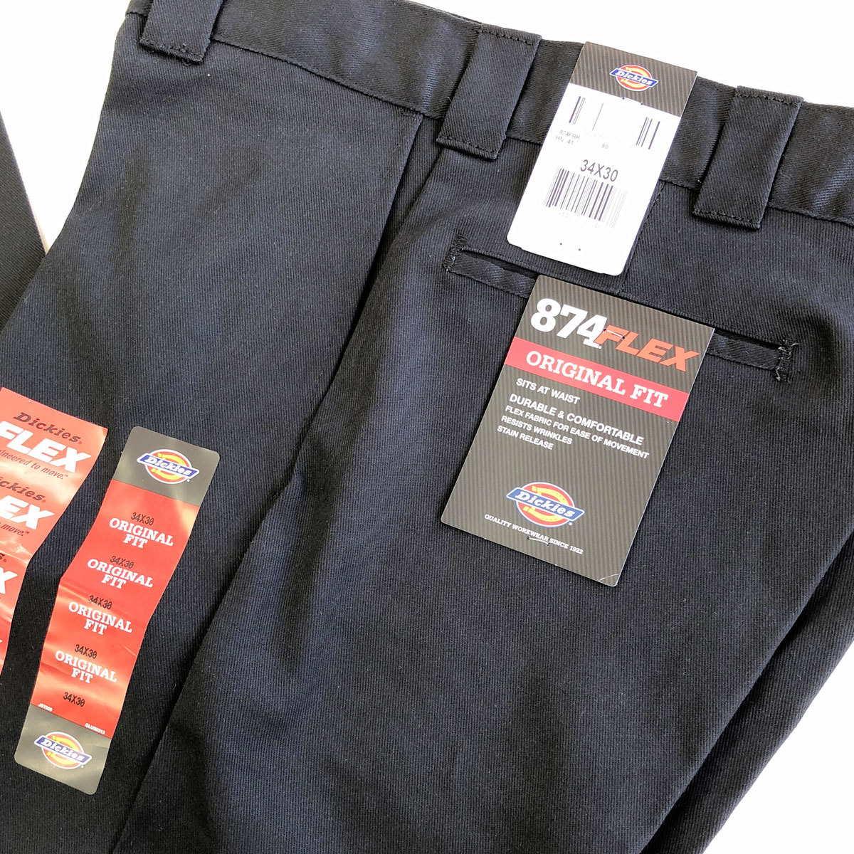 DICKIES ディッキーズ 874 FLEX フレックスワークパンツ　ブラック　W38　WORK PANTS 日本未展開_画像5