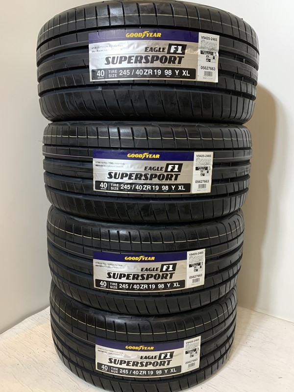 【送料無料】未使用夏タイヤ ４本セット 245/40ZR19 98Y XL(SGY149)GOODYEAR EAGLE F1 SUPERSPORT 245/40R19 245/40/19 20年～21年_画像1