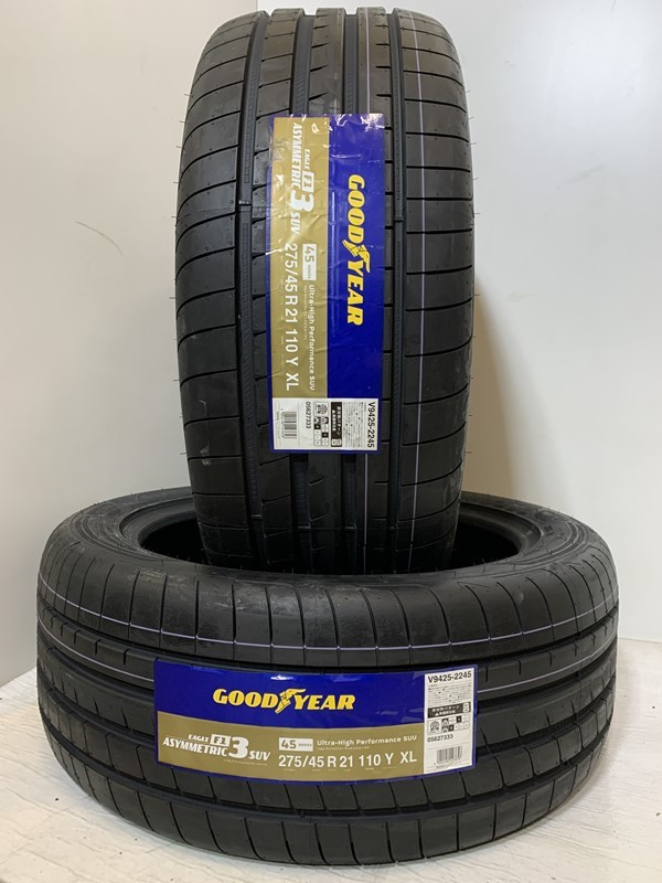 【送料無料】未使用夏タイヤ ２本セット 275/45R21 110Y XL(SGY201-1)GOODYEAR EAGLE F1 ASYMMETRIC 3 SUV 275/45/21 20年～21年_画像1