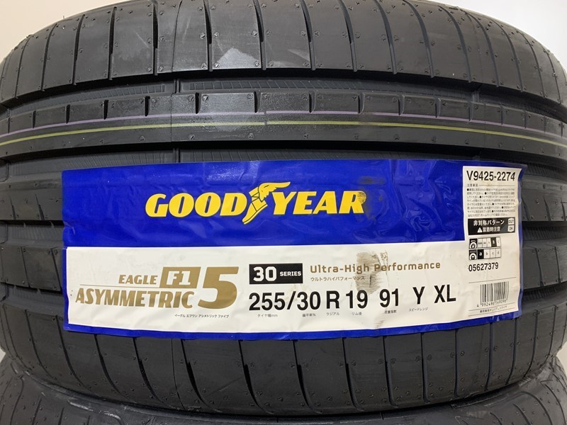 【送料無料】未使用夏タイヤ ２本セット 255/30R19 91Y XL(SGY168)GOODYEAR EAGLE F1 ASYMMETRIC 5 255/30/19 20年～21年_画像4