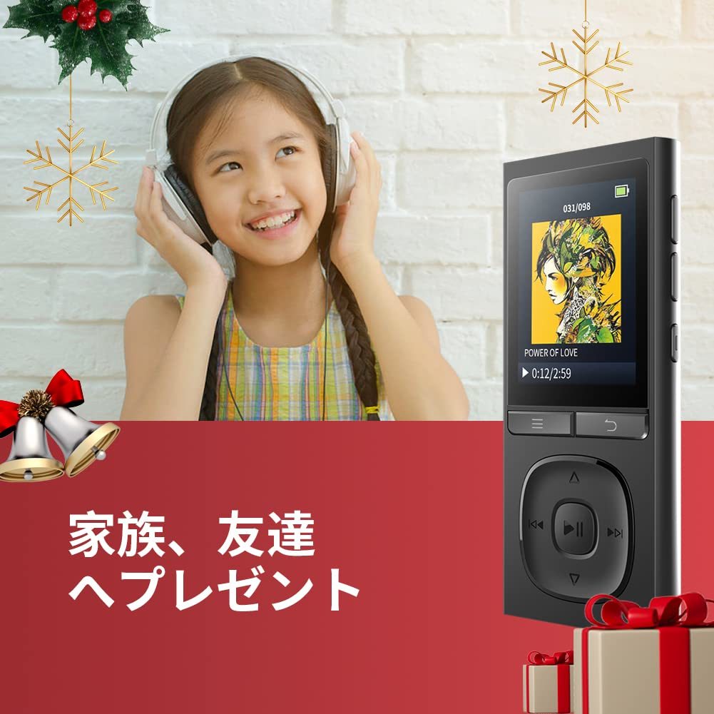 【新品・送料無料】Victure M5 MP3プレーヤー FMラジオ 音声FM録音用 1.8インチTFTカラースクリーン 8G 最大128GBTFカードサポート_画像4