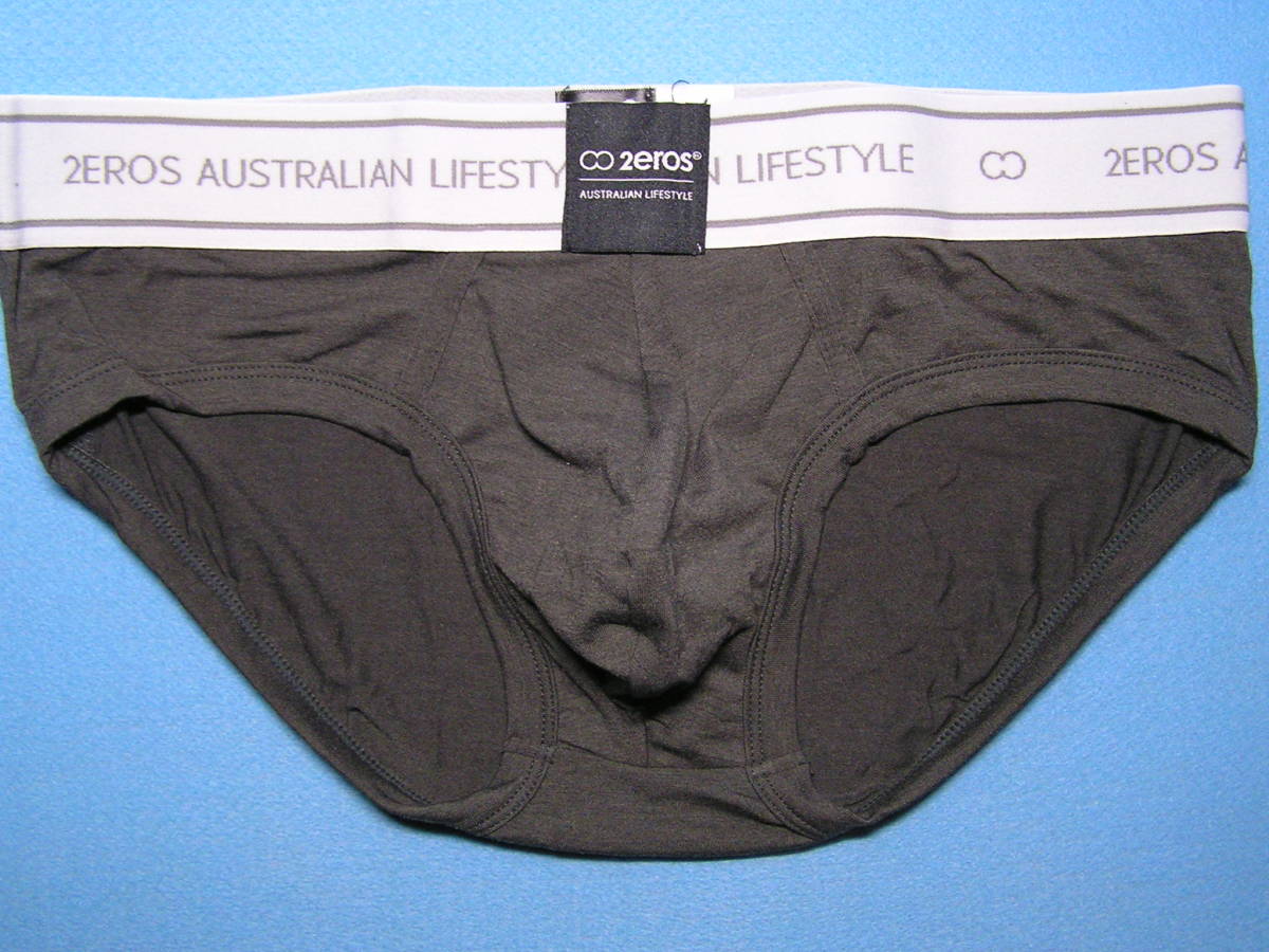 即決新品 2EROS U22 CORE SERIES 2 BRIEF -L- ビキニブリーフ チャコール灰色 現品表記サイズ L モダール素材_画像5