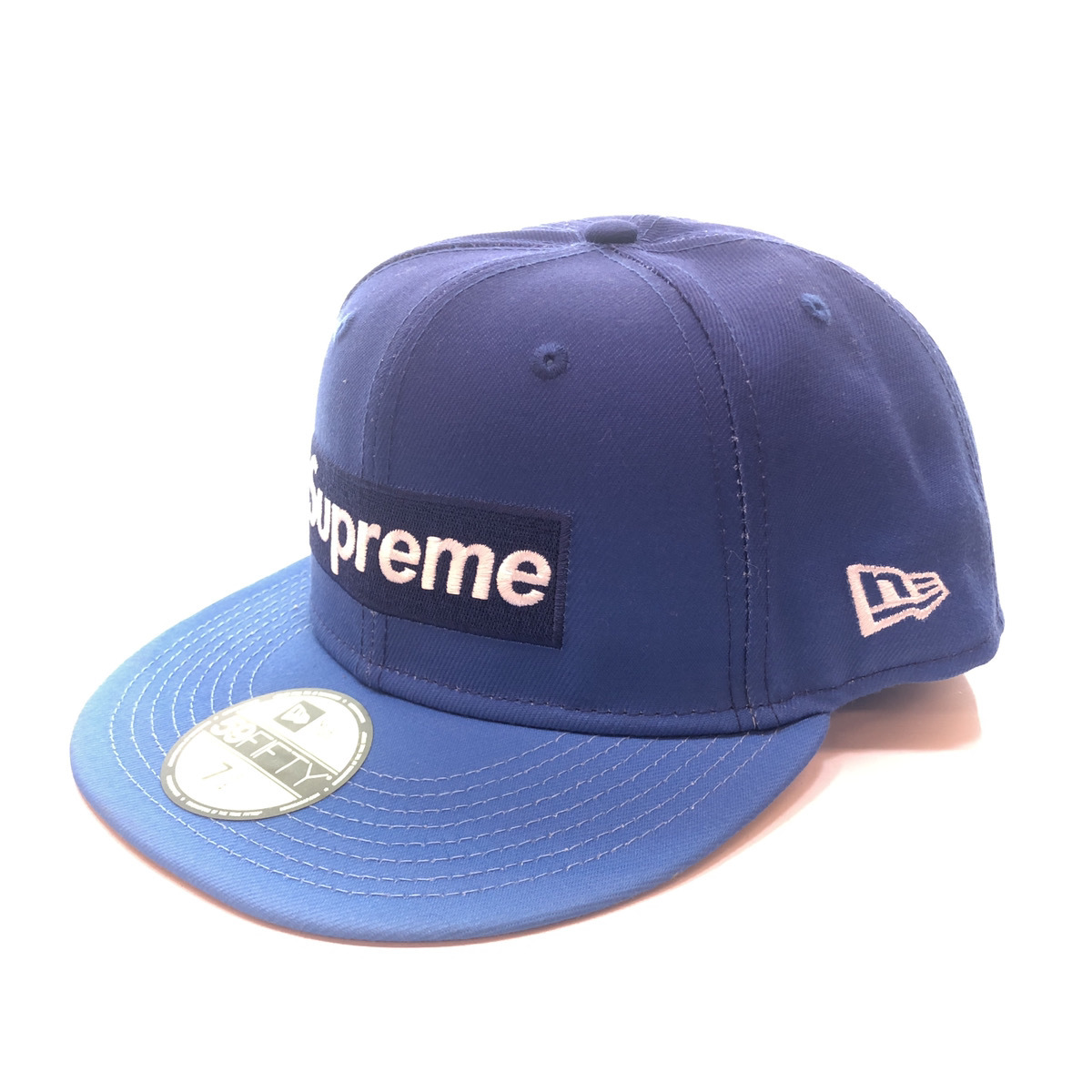 ● Supreme シュプリーム NEW ERA ニュー エラ Gradient Box Logo グラディエント ボックス ロゴ キャップ ブルー 青 サイズ7-3/4 104_画像1