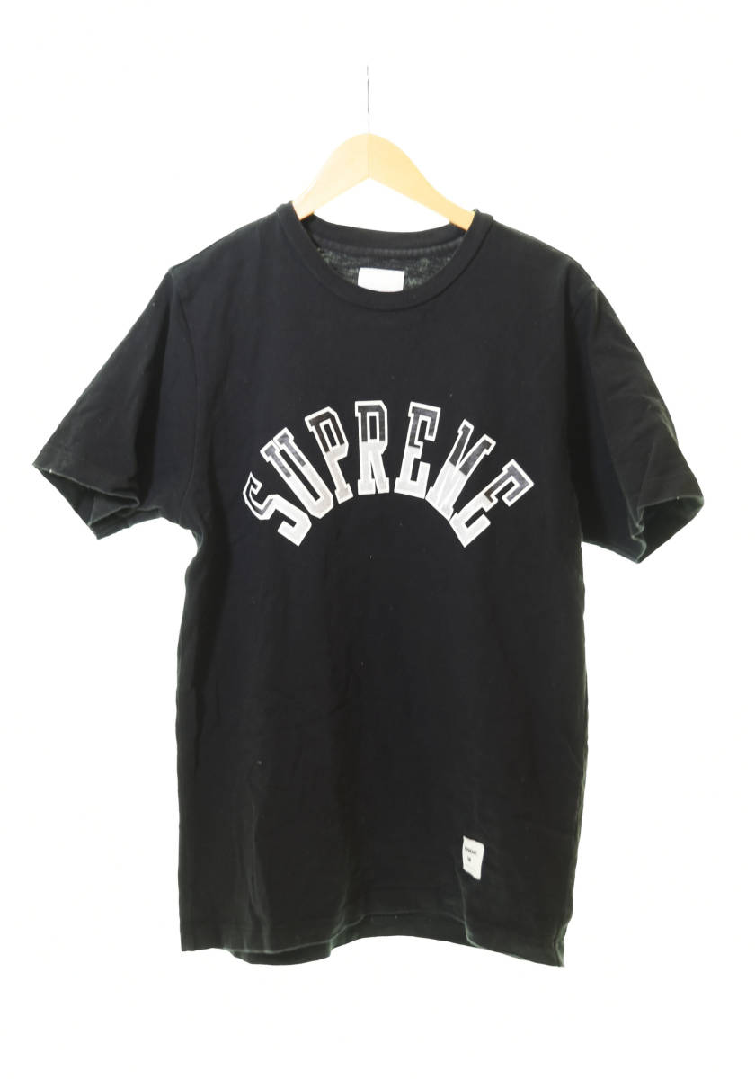 ◯ SUPREME シュプリーム アーチロゴ プリント 半袖Tシャツ sizeM 黒 ブラック 103